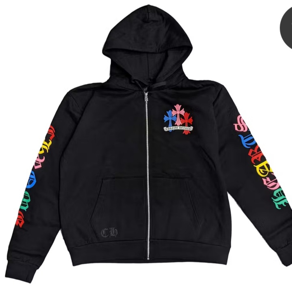 Chrome Hearts Black Gothic Streetwear Jacket